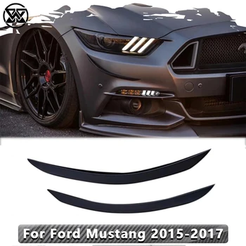 Ветрозащитный нож на сплитер за предна броня от въглеродни влакна за Ford Mustang 2015-2017, авто спойлер, утиное крило, ветрозащитный нож за съраунд дизайн