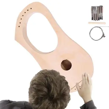 Аксесоари за направата на лира Инструменти за начинаещи за производство на дървена арфа-лира със собствените си ръце Интерактивни инструменти за производство на арфа-лири за практикуване на играта