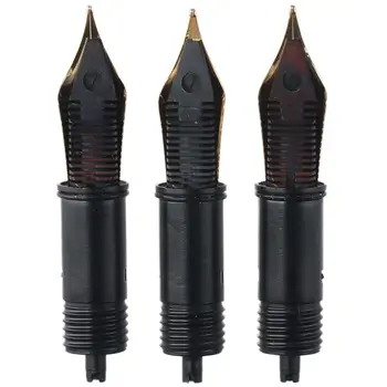 3 бр. сменяеми перьевых химикалки със среден връх № 35, два цвята M-образни уши с тапицерия злато 0,7 мм за X159