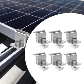 6шт 39 мм Регулируема Скоба за закрепване на слънчеви панели Широка Скоба за Фотоволтаична подкрепа Аксесоари за слънчеви системи