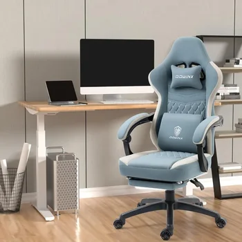 Игралното кресло от дишаща материя, компютърен стол с покет пружинна възглавница, удобно офис стол с гелевой подложка и чанта за съхранение