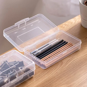 Прозрачен молив случай, твърд пластмасов молив случай, кутия за моливи, молив случай, за скици, органайзер за канцеларски материали