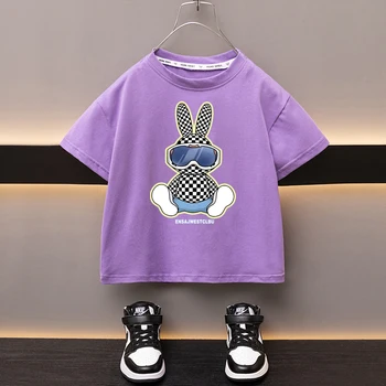 Лятна памучен тениска за момчета, Модни Тениски с Анимационни герои за момичета, Блузи с къси ръкави За момчета, Япония, Висококачествени Ежедневни Бебешки дрехи за от 2 до 12 години
